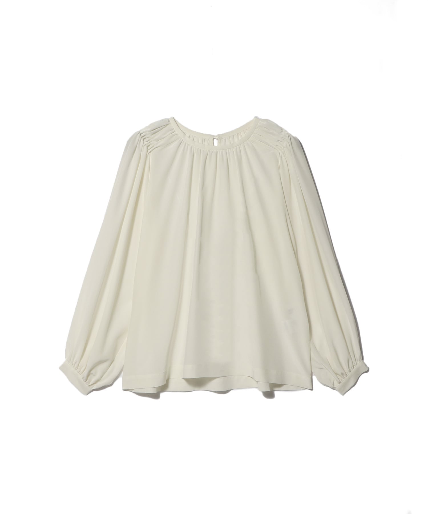 ギャザーシルクブラウス