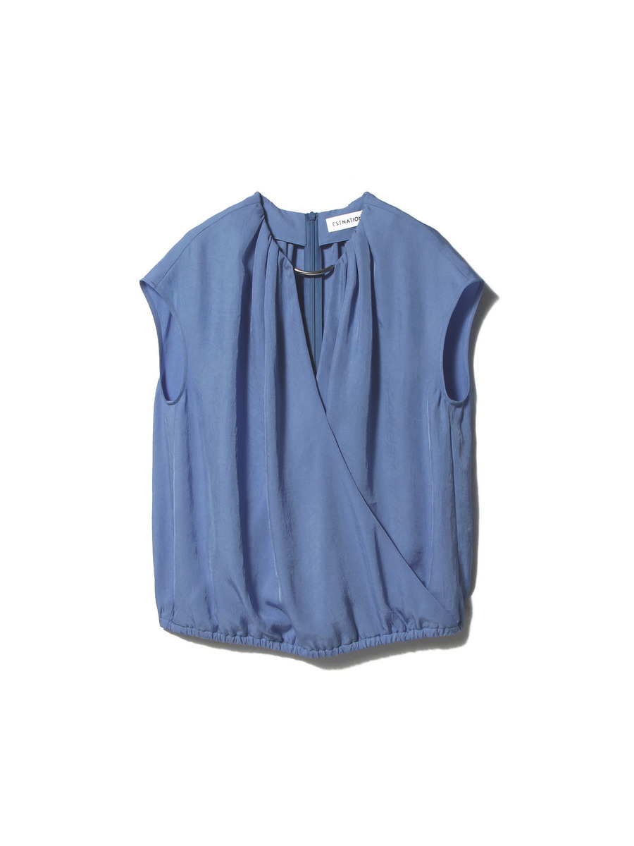 ギャザーカシュクールブラウス