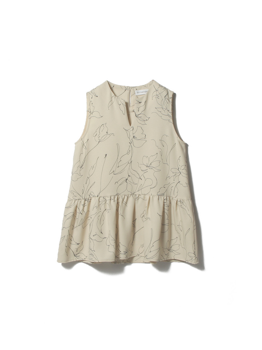 プリント ティアードブラウス《EXCLUSIVE》