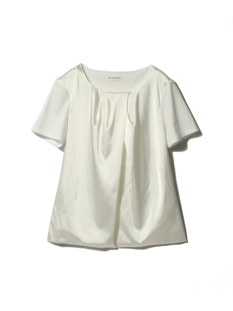 サテンドレープ ドッキングカットソー《EXCLUSIVE》