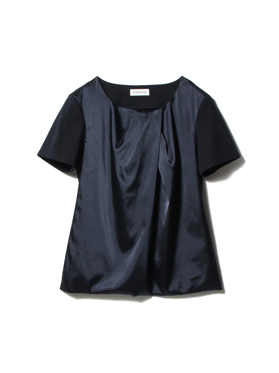 サテンドレープ ドッキングカットソー《EXCLUSIVE》