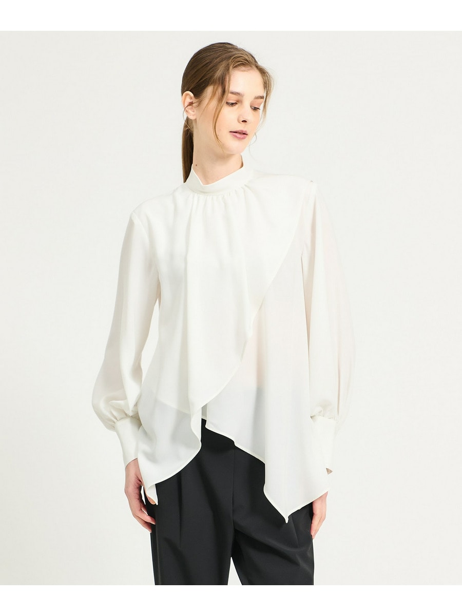アシンメトリーフレアブラウス