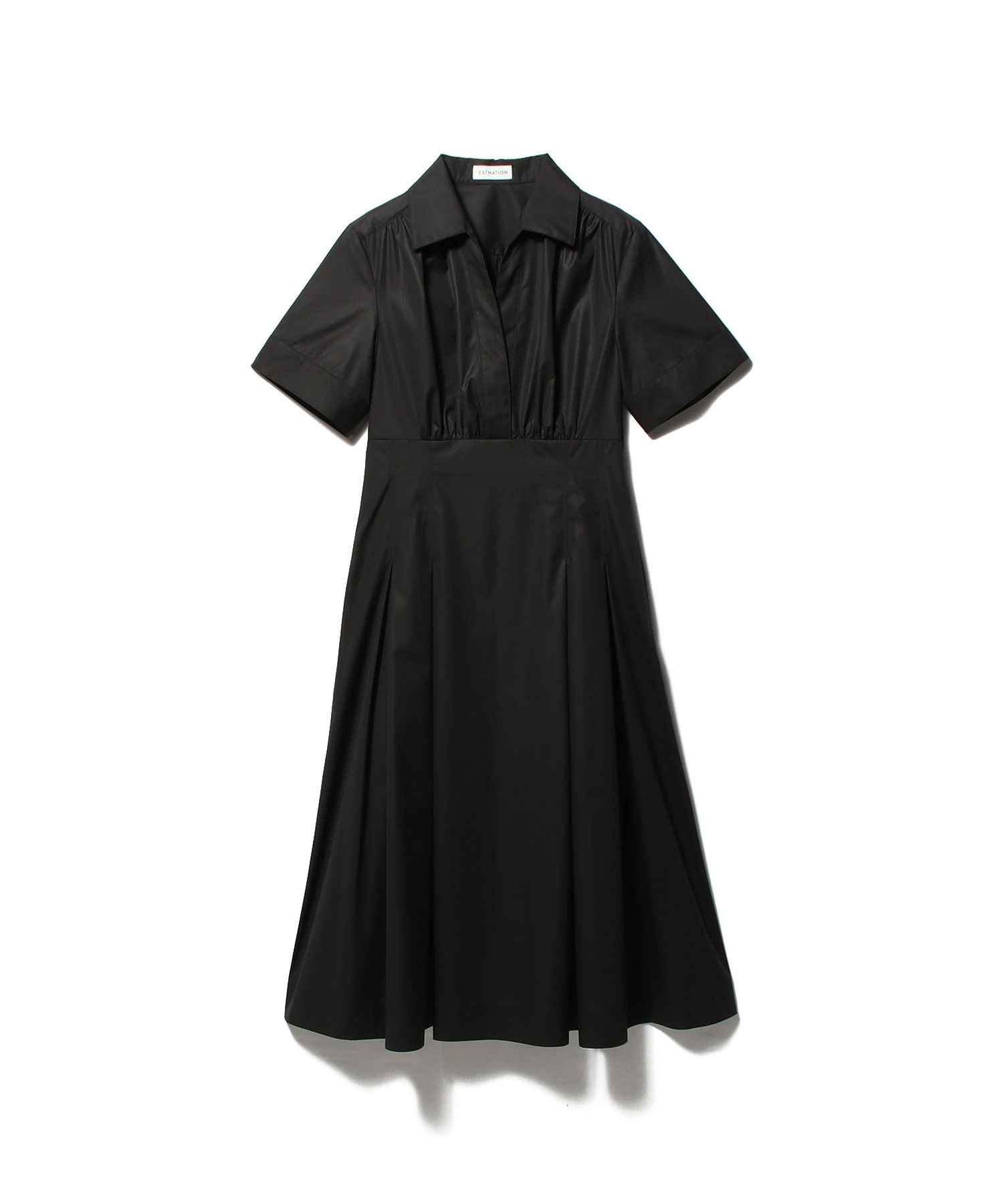 ギャザーシャツ フレアワンピース