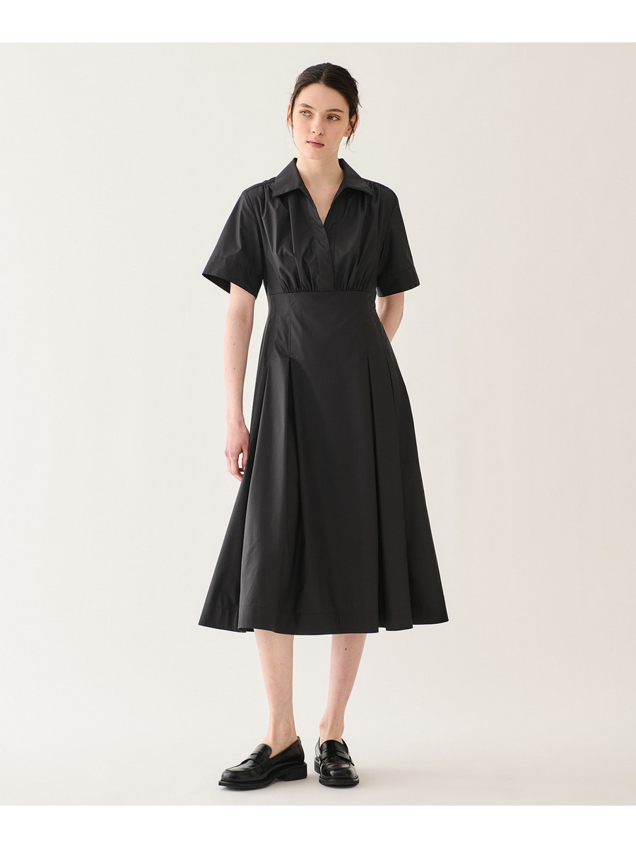 ギャザーシャツ フレアワンピース