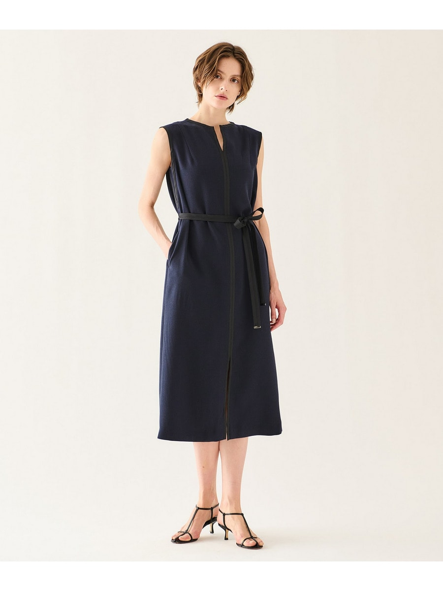 バイカラーパイピングワンピース