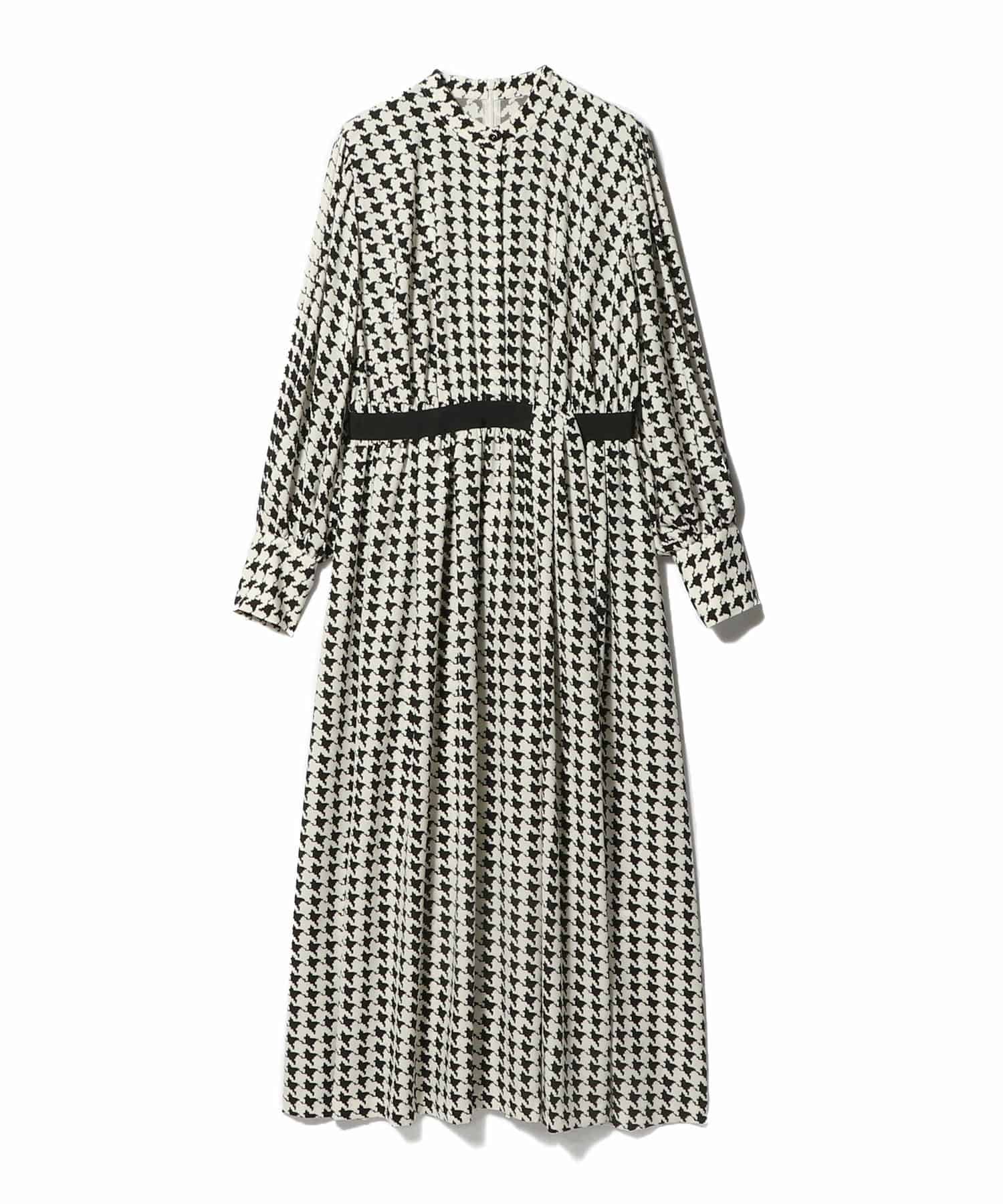ハウンドトゥース ウエストタックワンピース