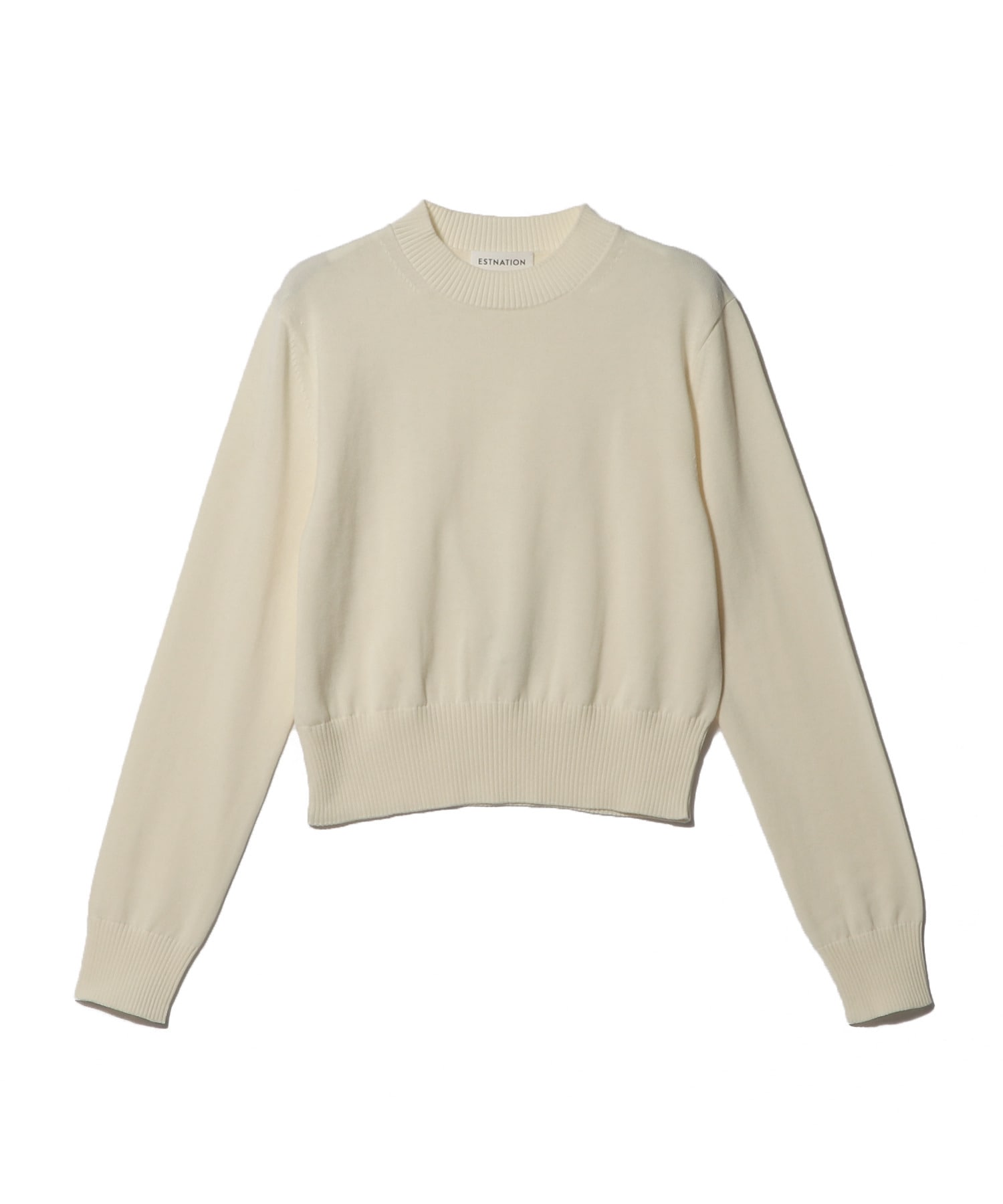 ミドルゲージクルーネック ニット