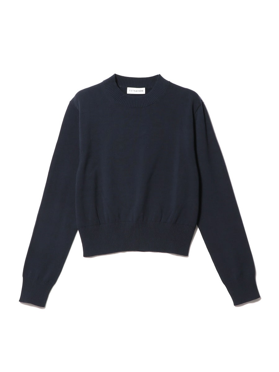 ミドルゲージクルーネック ニット