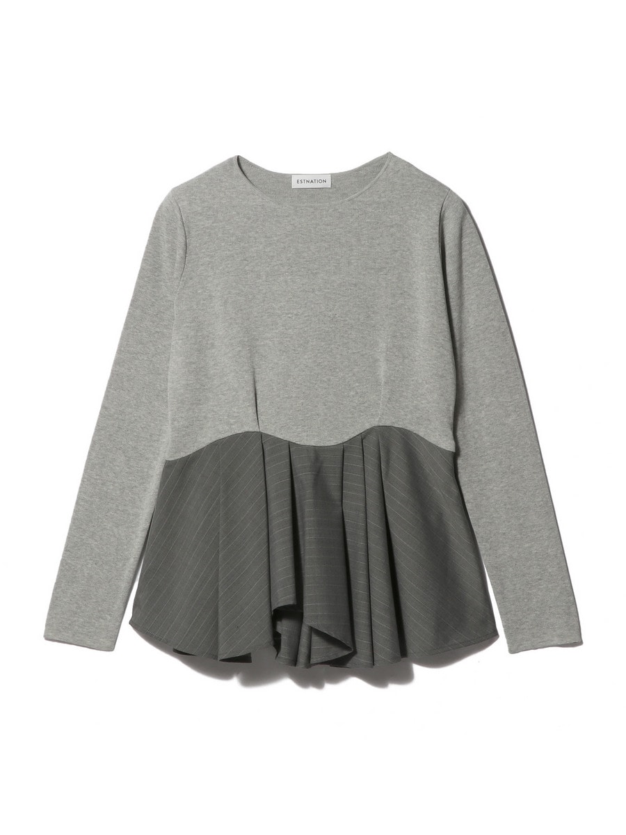 イレヘムペプラムニットコンビ プルオーバー