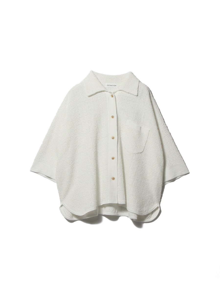 ツイーディーニットシャツ