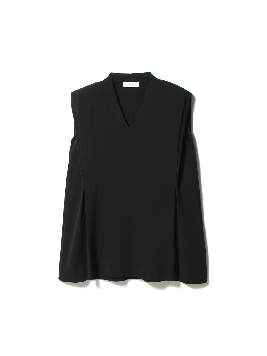 VネックAラインニット