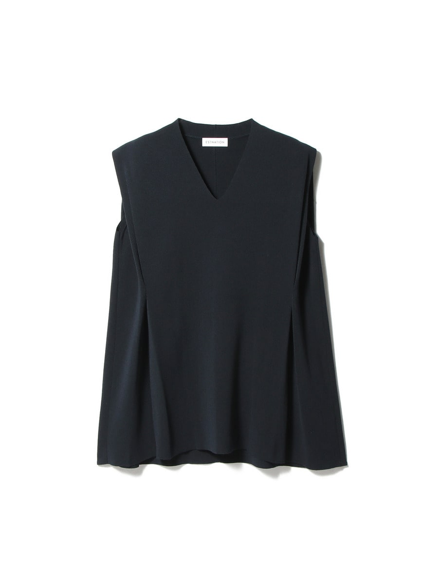 VネックAラインニット