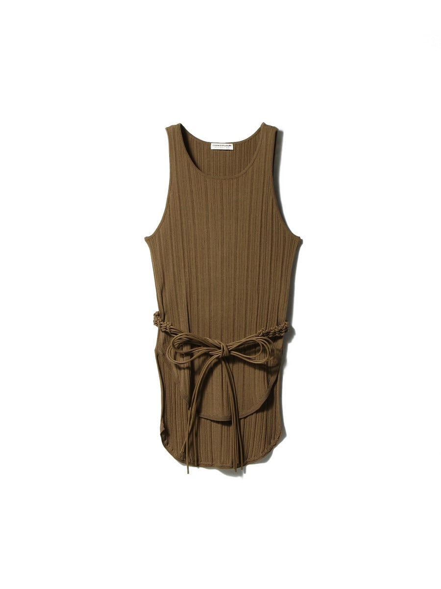 マクラメストリングス ニットタンクトップ