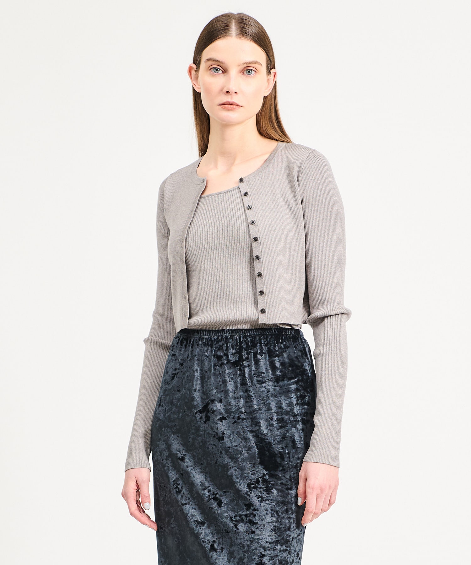 リブタイトカーディガン《EXCLUSIVE》