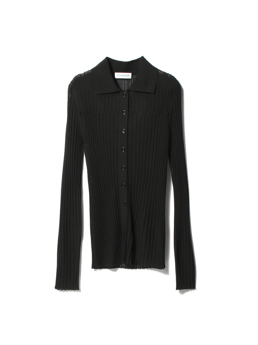 テンセルシルクポロカーディガン