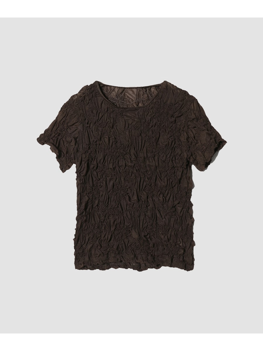 シャーリング フラワー Tシャツ