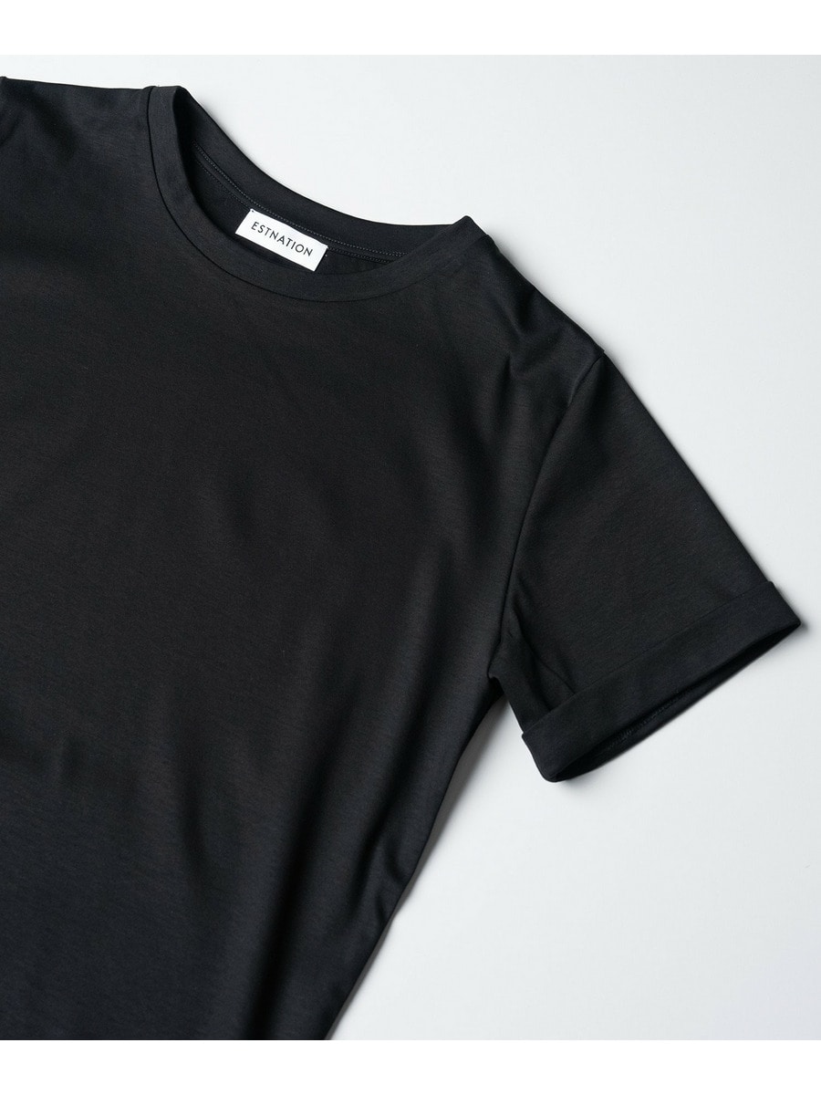 アルビニ コットンスムース ロールアップ Tシャツ