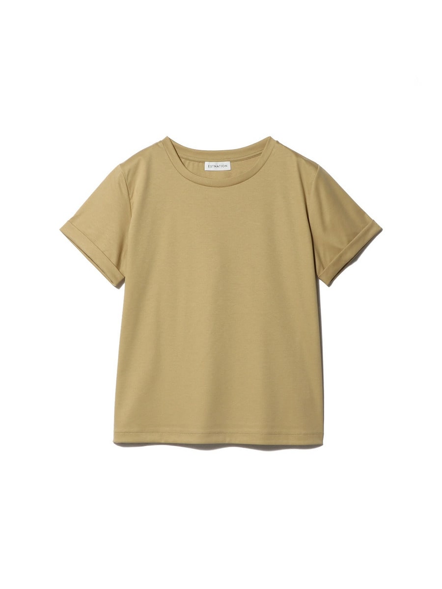 アルビニ コットンスムース ロールアップ Tシャツ