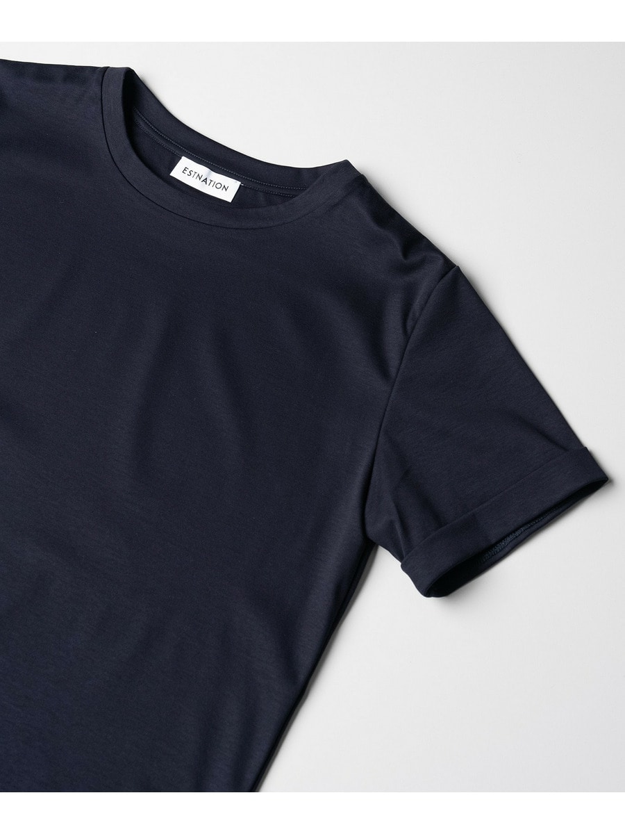 アルビニ コットンスムース ロールアップ Tシャツ