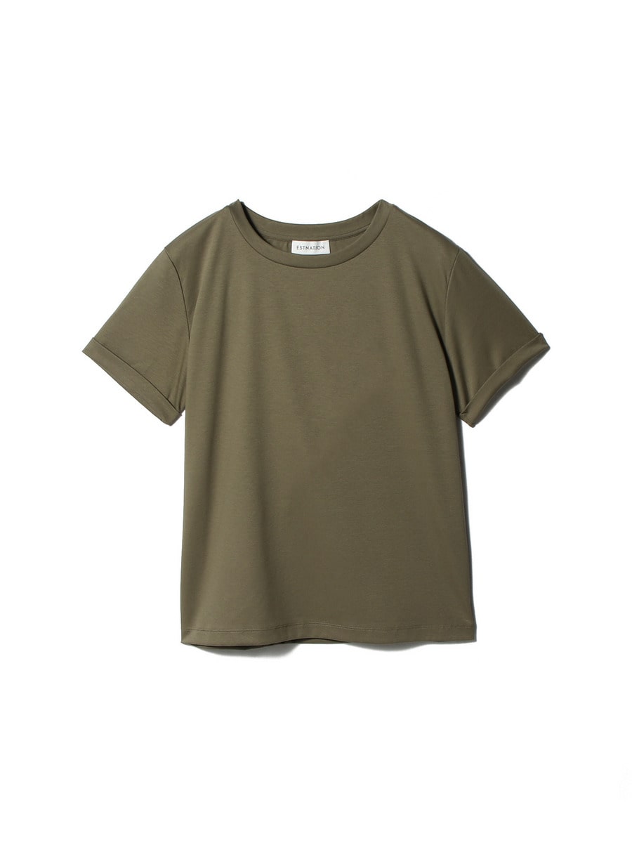アルビニ コットンスムース ロールアップ Tシャツ