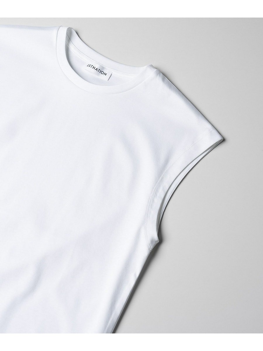 アルビニ コットンスムース ノースリーブ カットソー