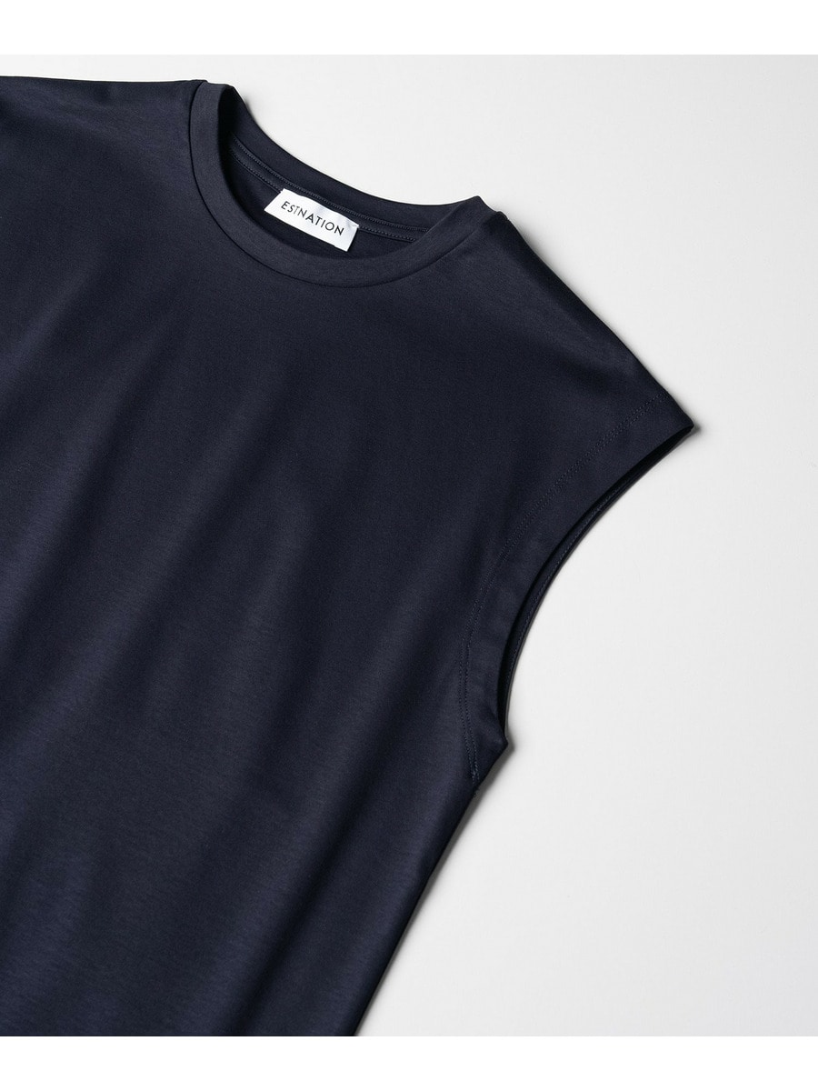 アルビニ コットンスムース ノースリーブ カットソー