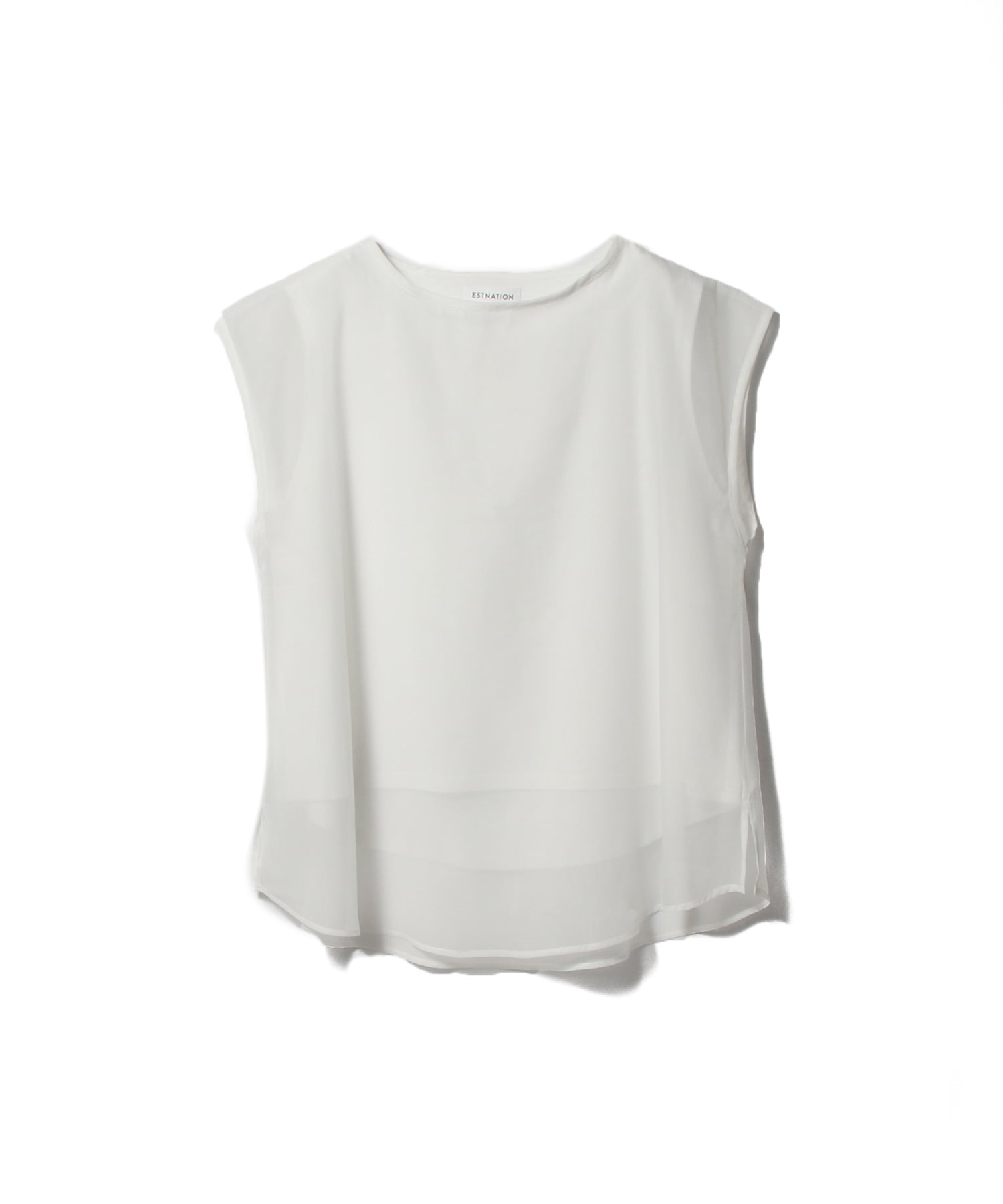 シフォンドッキング ノースリーブカットソー《EXCLUSIVE》