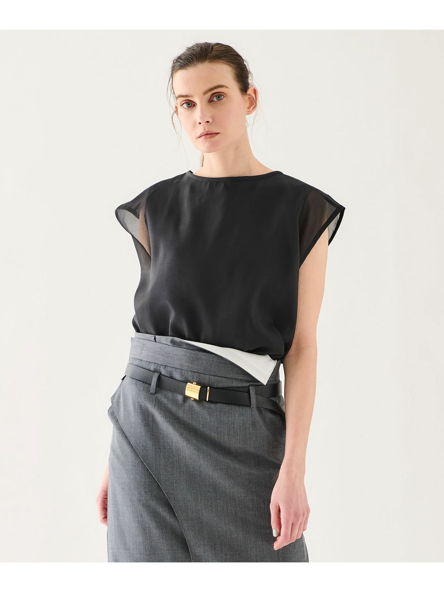 シフォンドッキング ノースリーブカットソー《EXCLUSIVE》