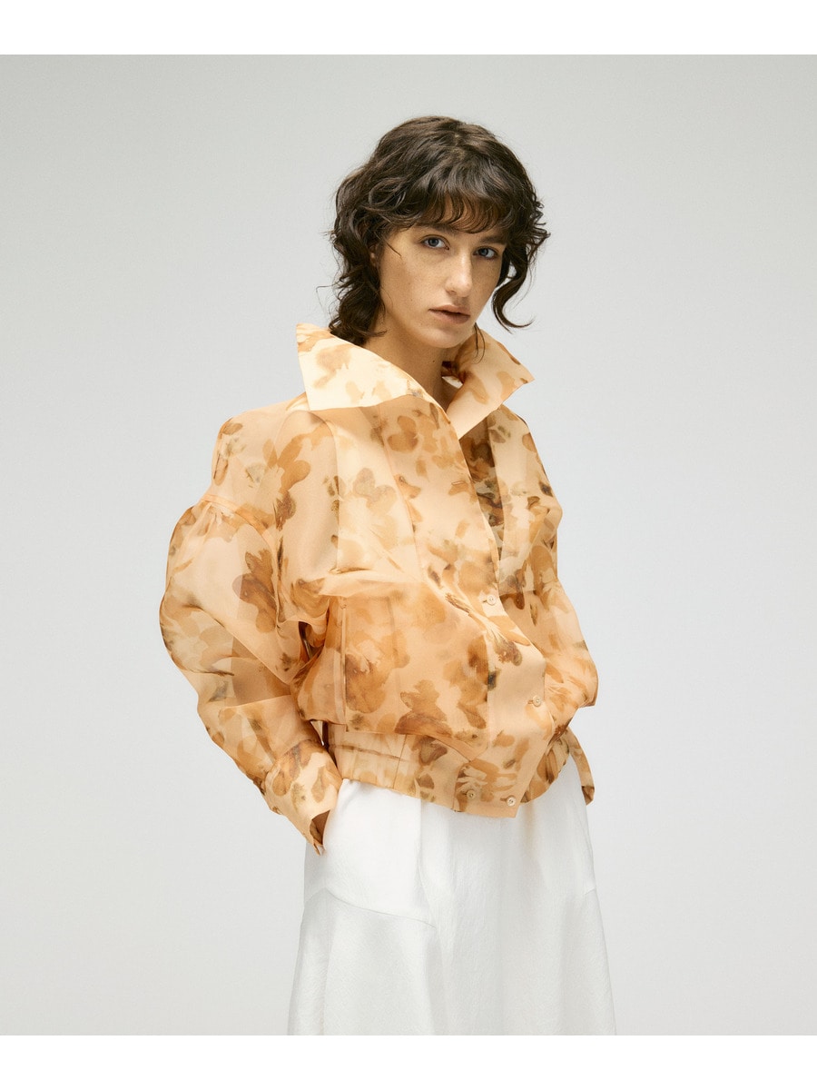 フラワーシアーシャツブルゾン