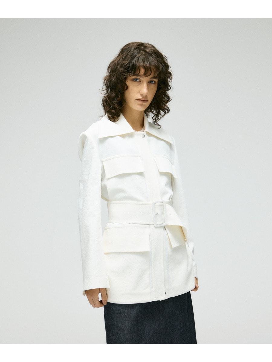 ベルトディティールミリタリージャケット＜PERMANENT＞