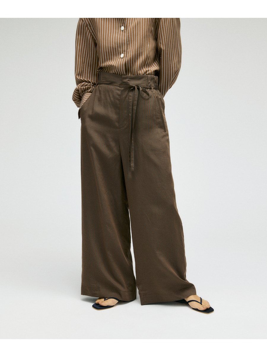 ストライプ ウエストリボンパンツ＜PERMANENT＞