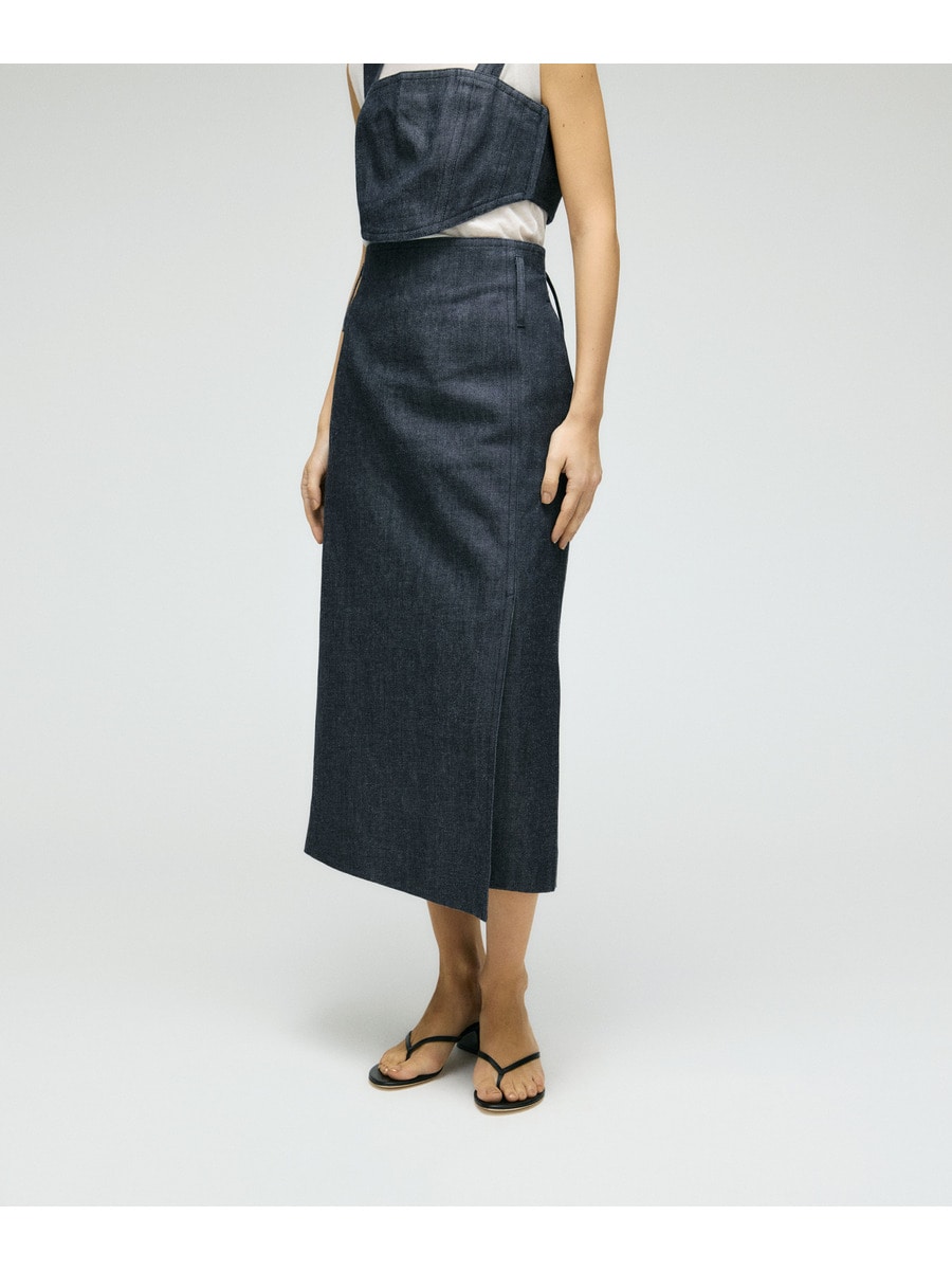 ウエストベルトデニムスカート＜PERMANENT＞