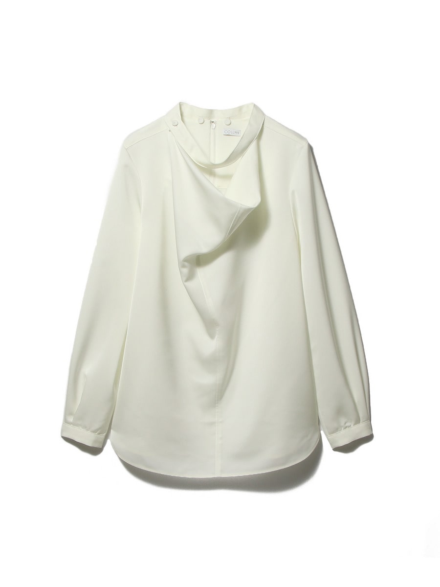 ネックドレープブラウス