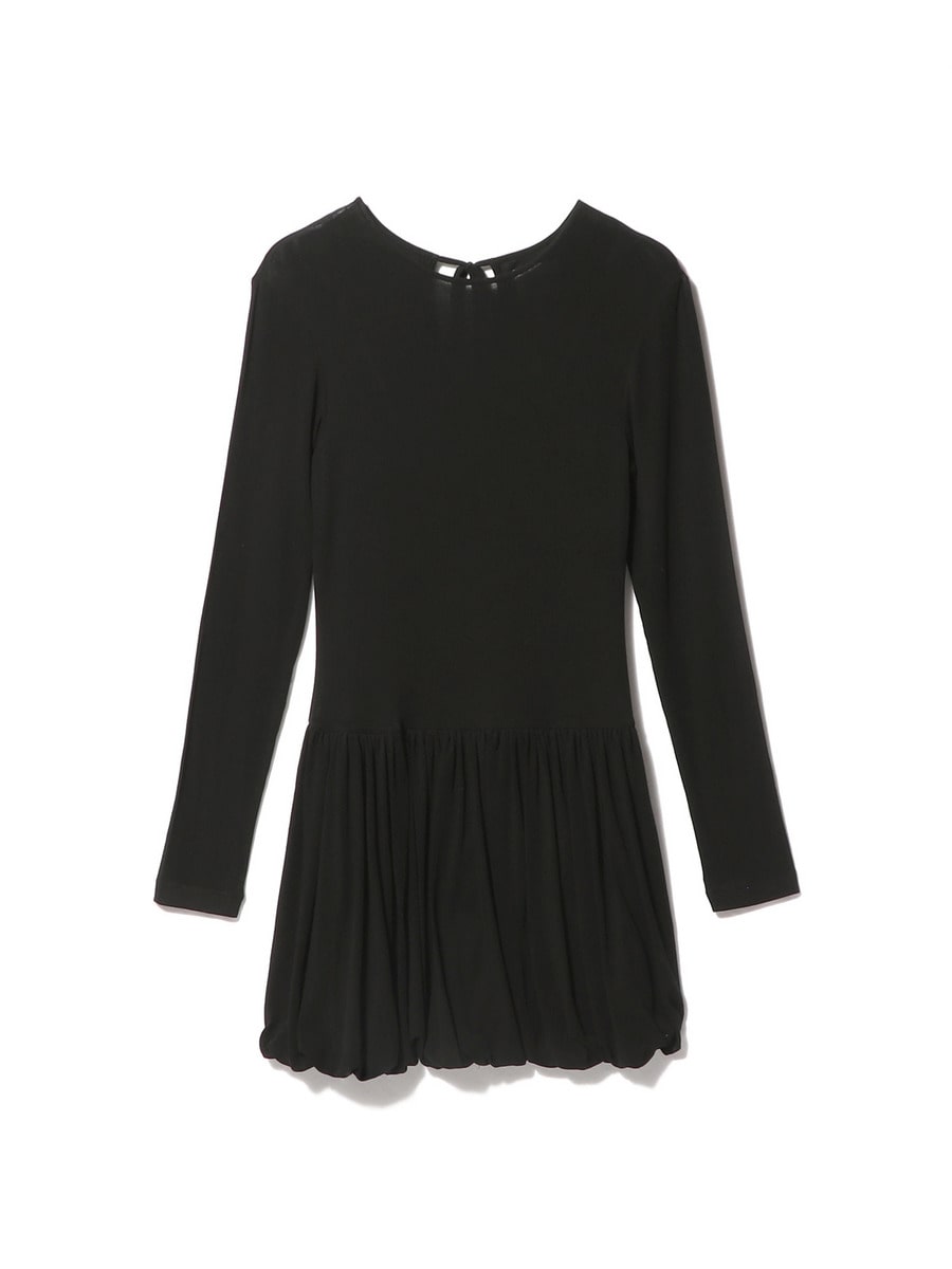 Balloon Hem Jersey Dress