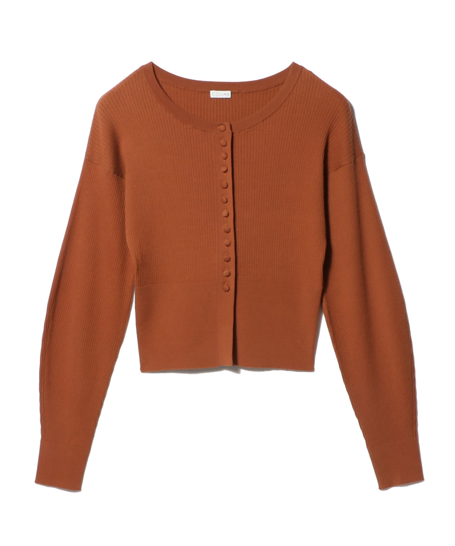 ボリュームスリーブニットカーデ