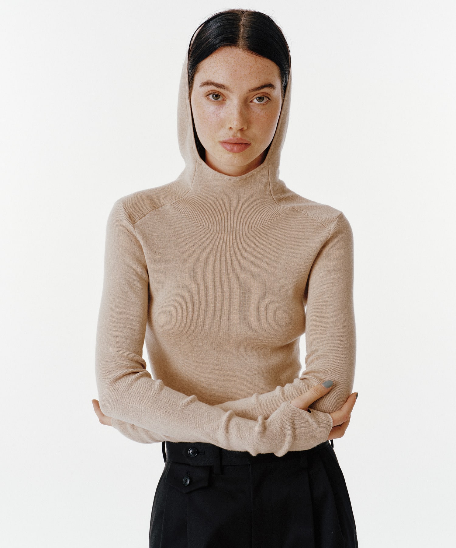 Hooded Knit Pullover