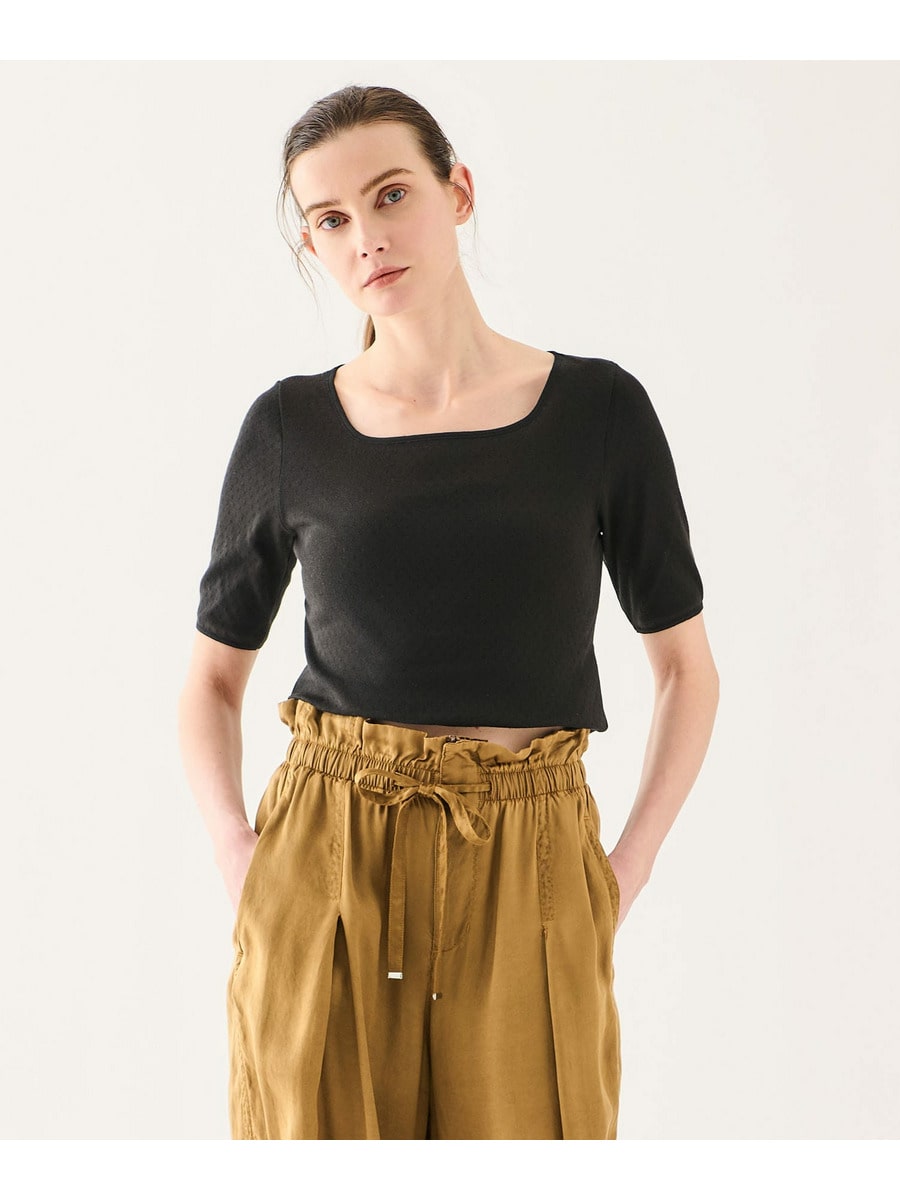 コットンシルクTシャツ