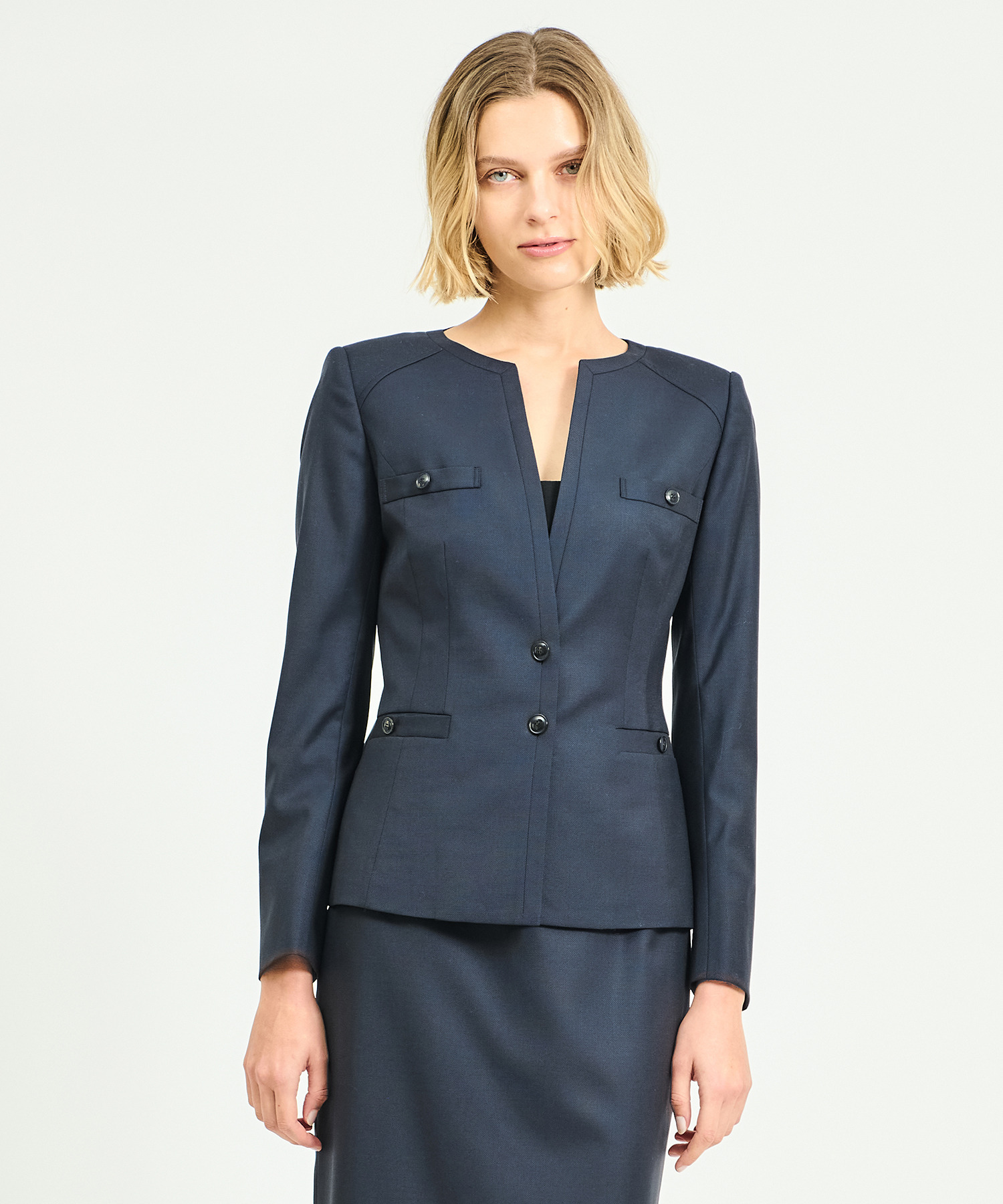 ノーカラージャケット《ESTNATION EXCLUSIVE》