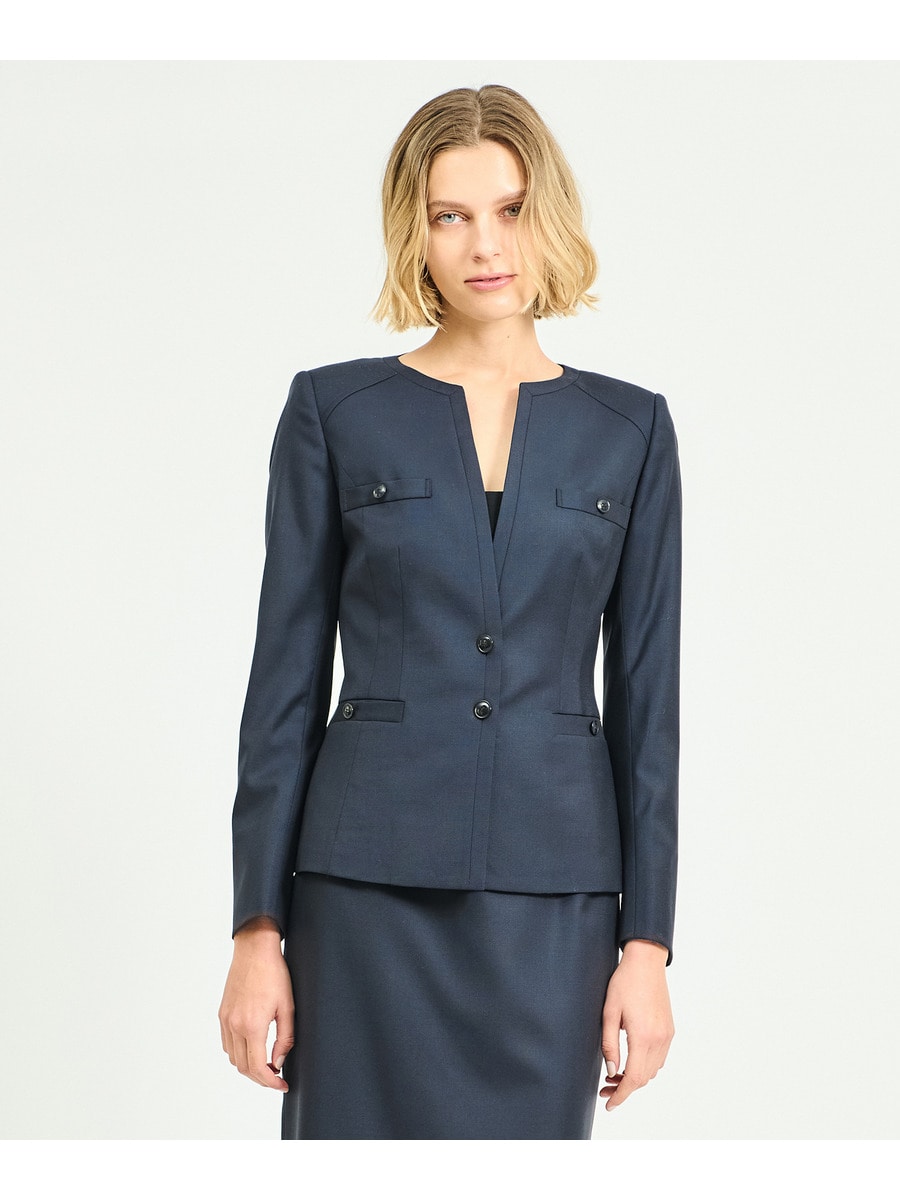 AKIKO OGAWA. / ノーカラージャケット《ESTNATION EXCLUSIVE