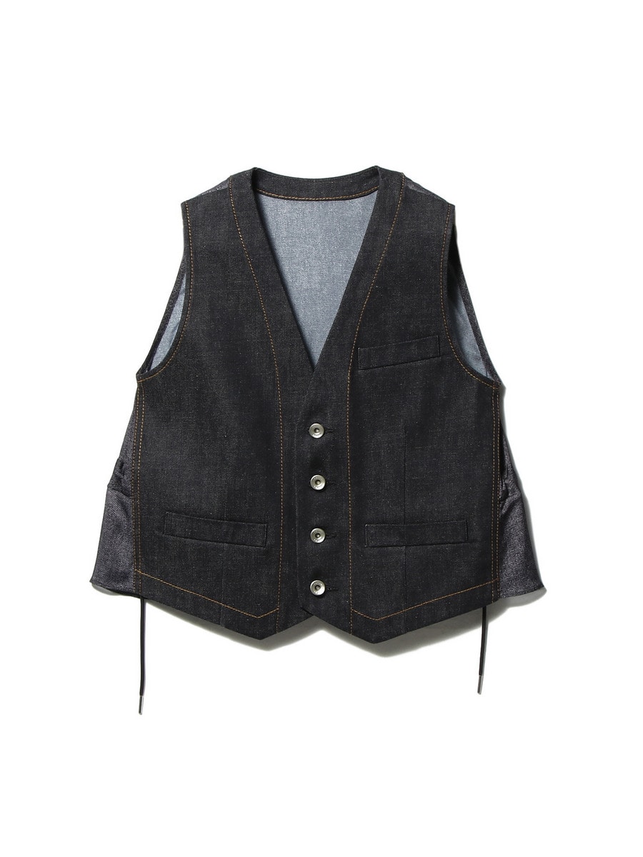 デニムテーラードジレ