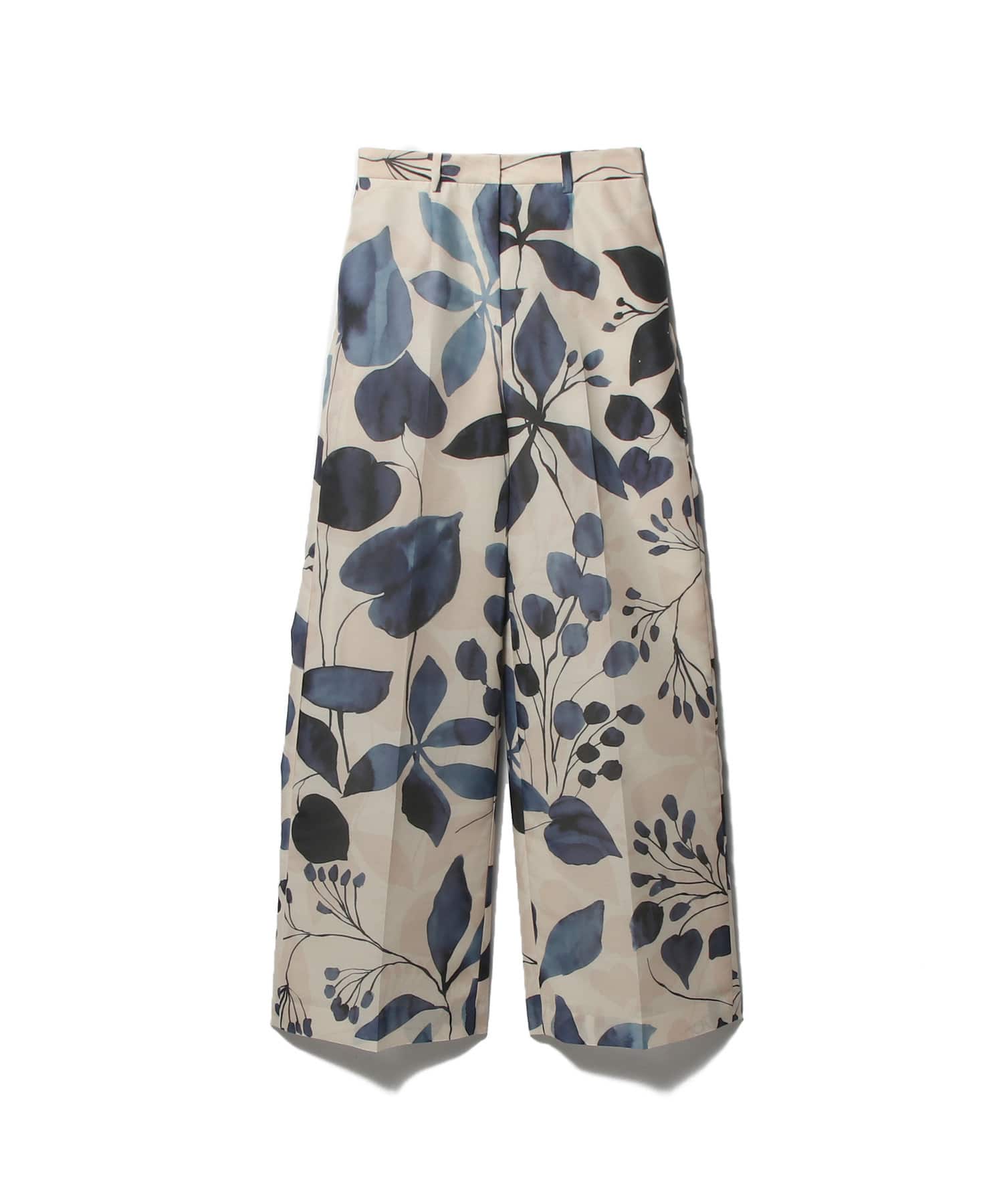 プリントシフォントラウザーパンツ