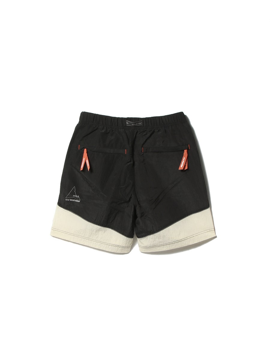 and wander × ROA コラボ ショートパンツ 黒 L(4) and wander / ROA × and wander ripstop wind short pants