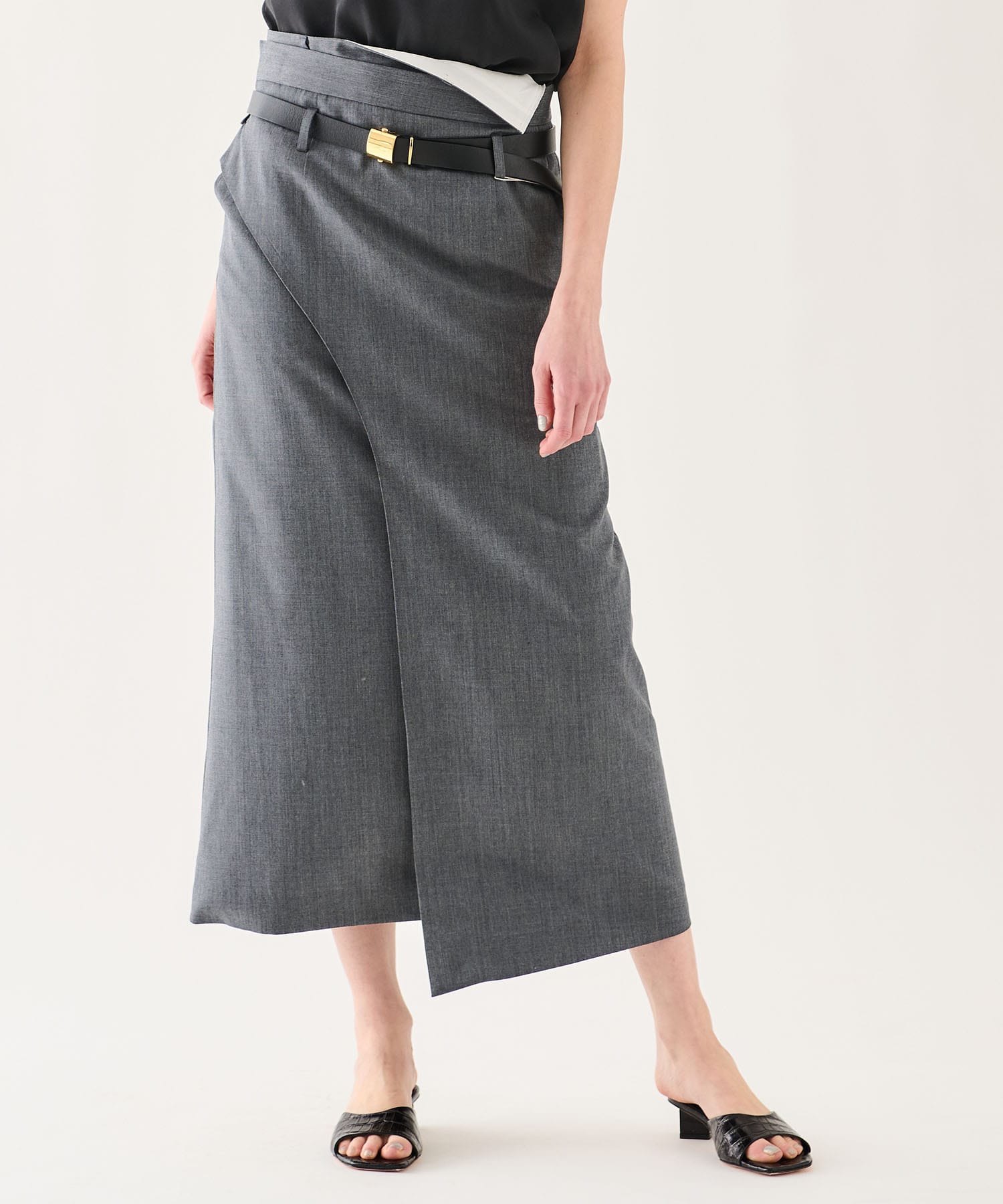 ウールラップスカート