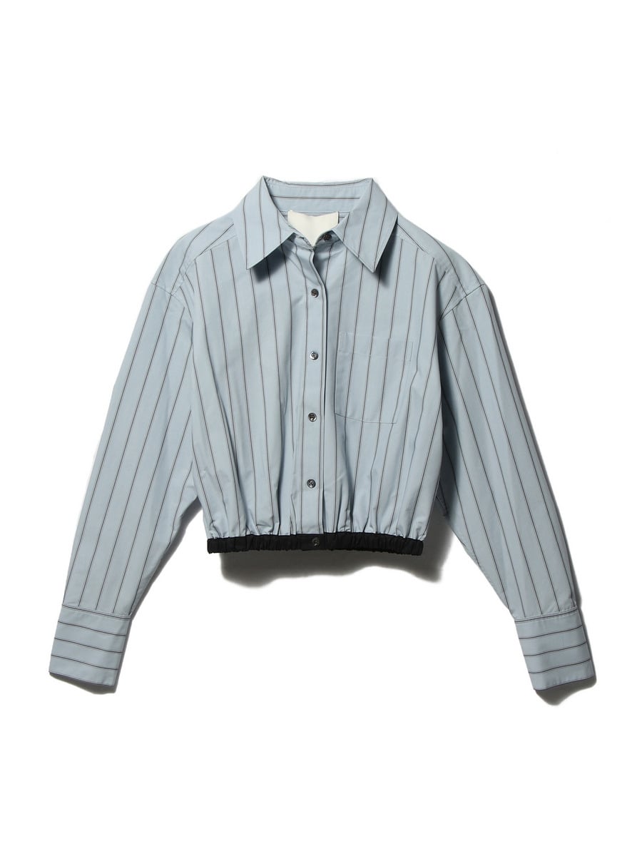 ドローコード ヘムストライプシャツ