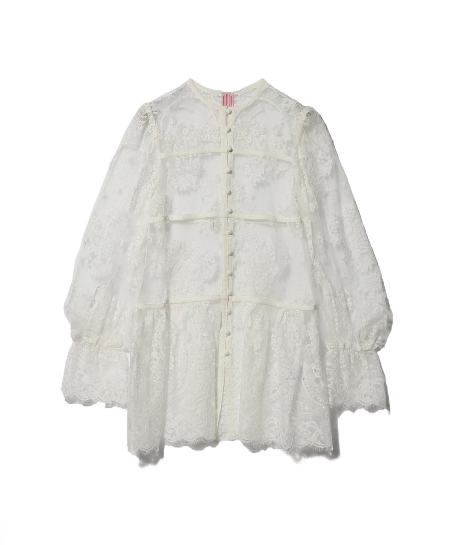 レースギャザーブラウス