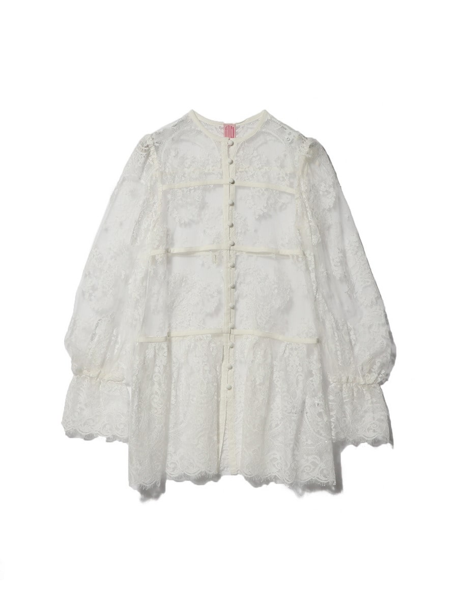 レースギャザーブラウス