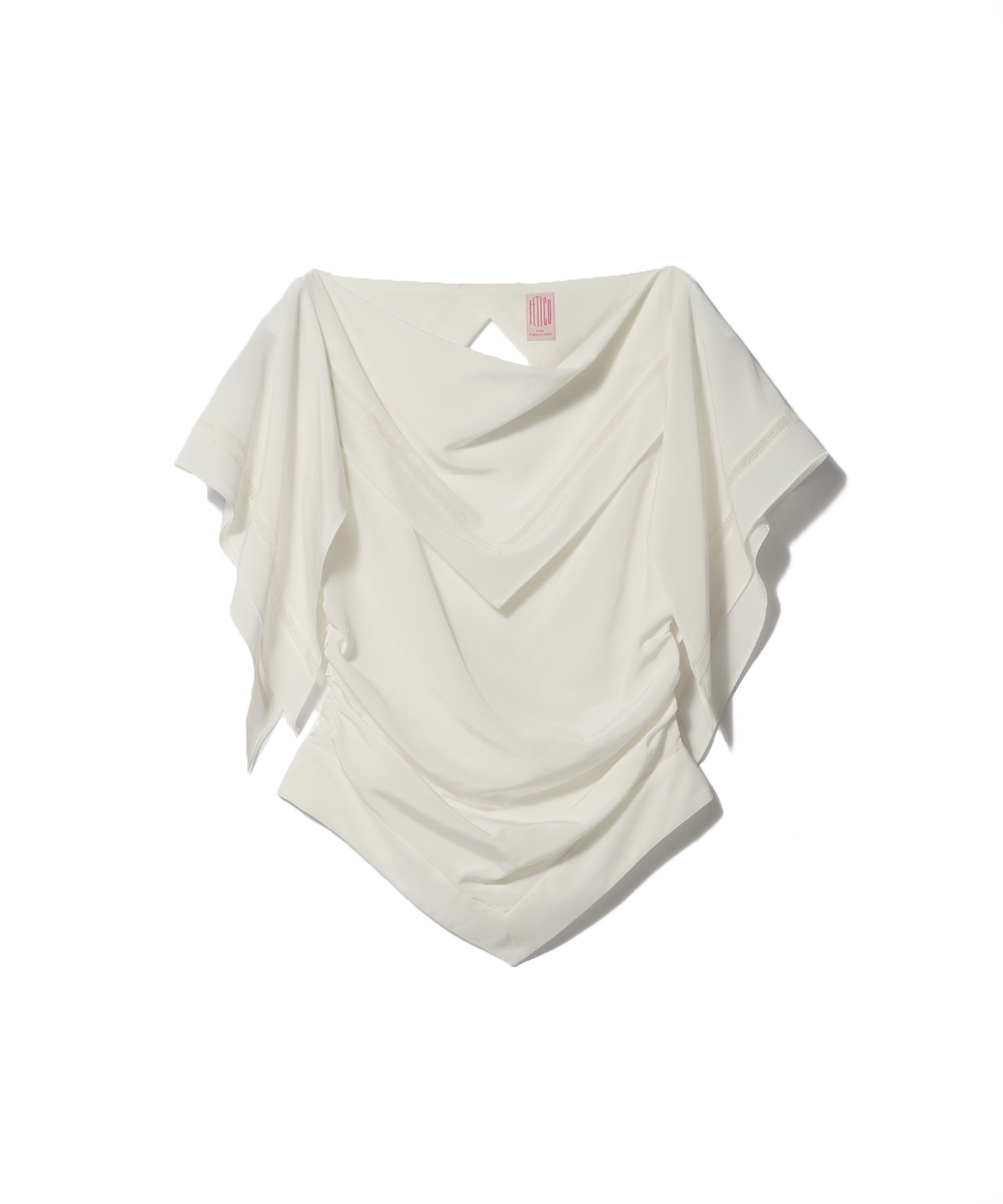 バックオープン スカーフブラウス