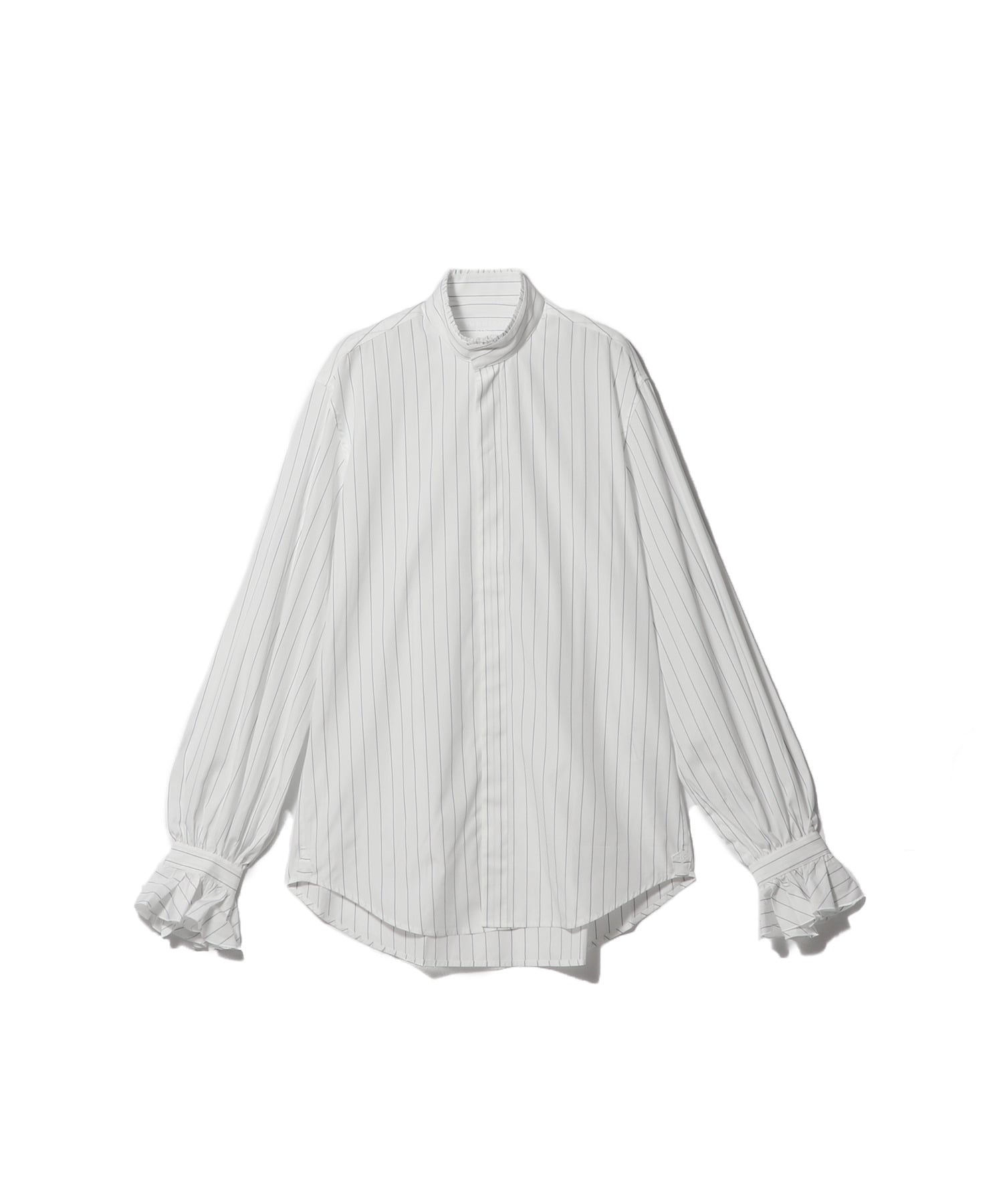 フリルストライプシャツ
