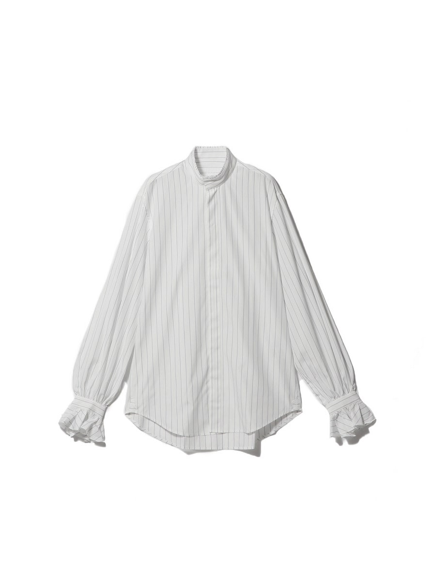フリルストライプシャツ