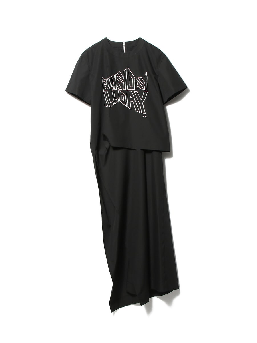 SACAIコンビネーション スウェットワンピース ブラック サイズ１新品未使用 中古・古着通販】sacai (サカイ) Pre Sponge Sweat X Ma-1 Dress